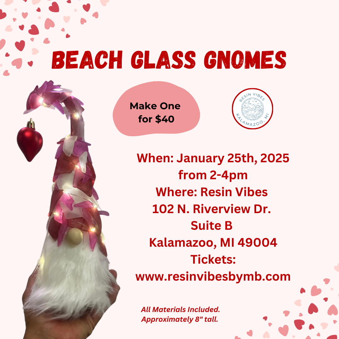 Beach Glass Valentine Gnomes at Resin VIbes