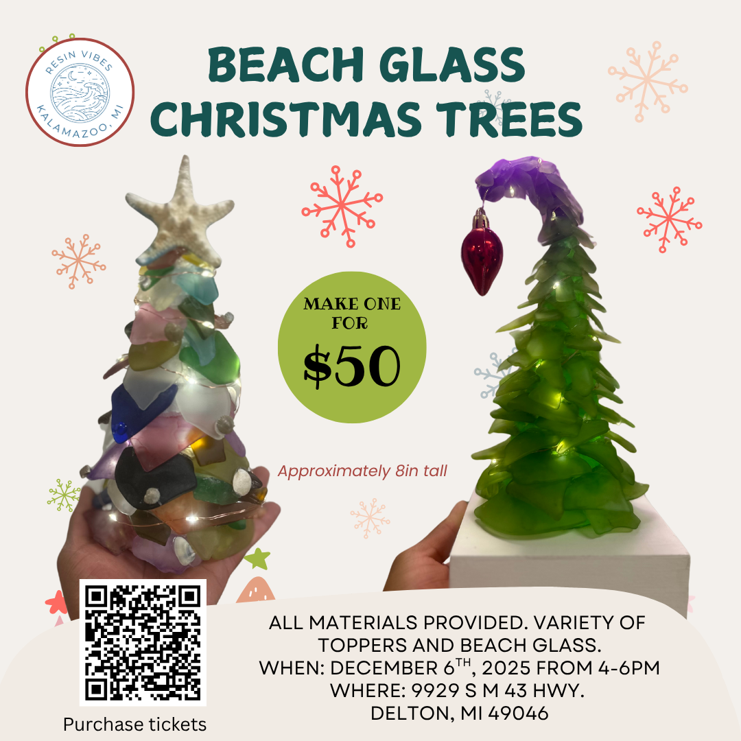 Beach Glass Christmas Trees at Scrapaloo
