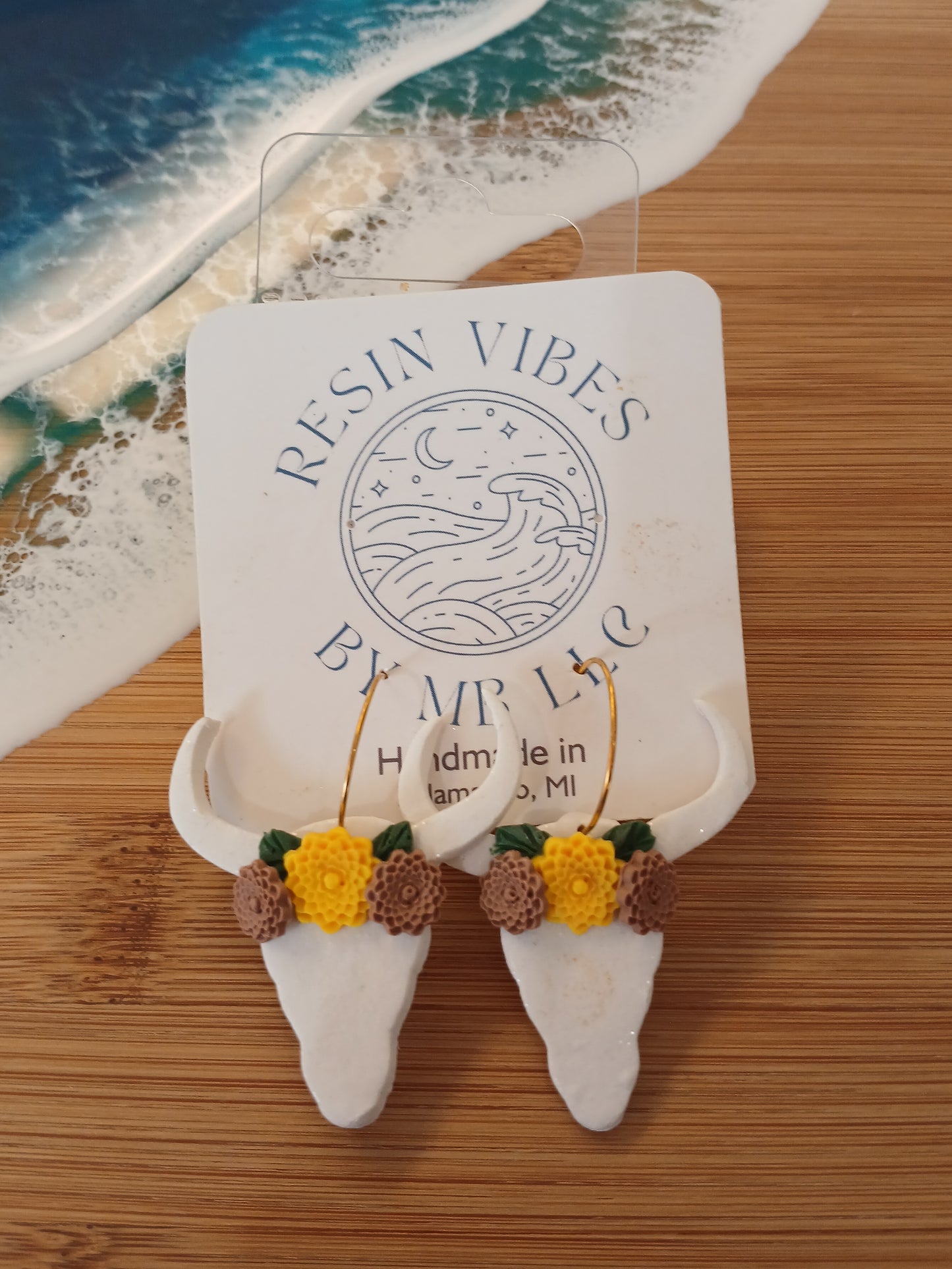 Floral Bull Earrings