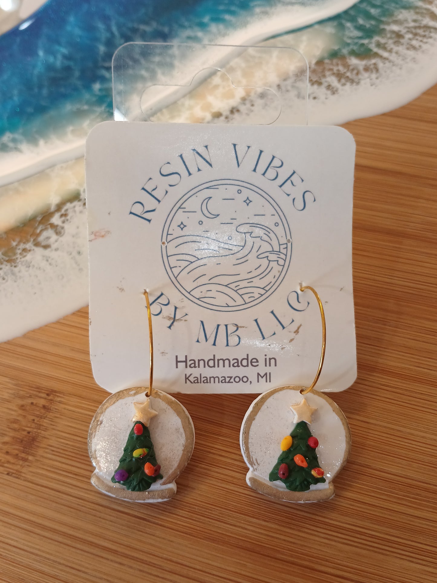 Christmas Snow Globe Earrings
