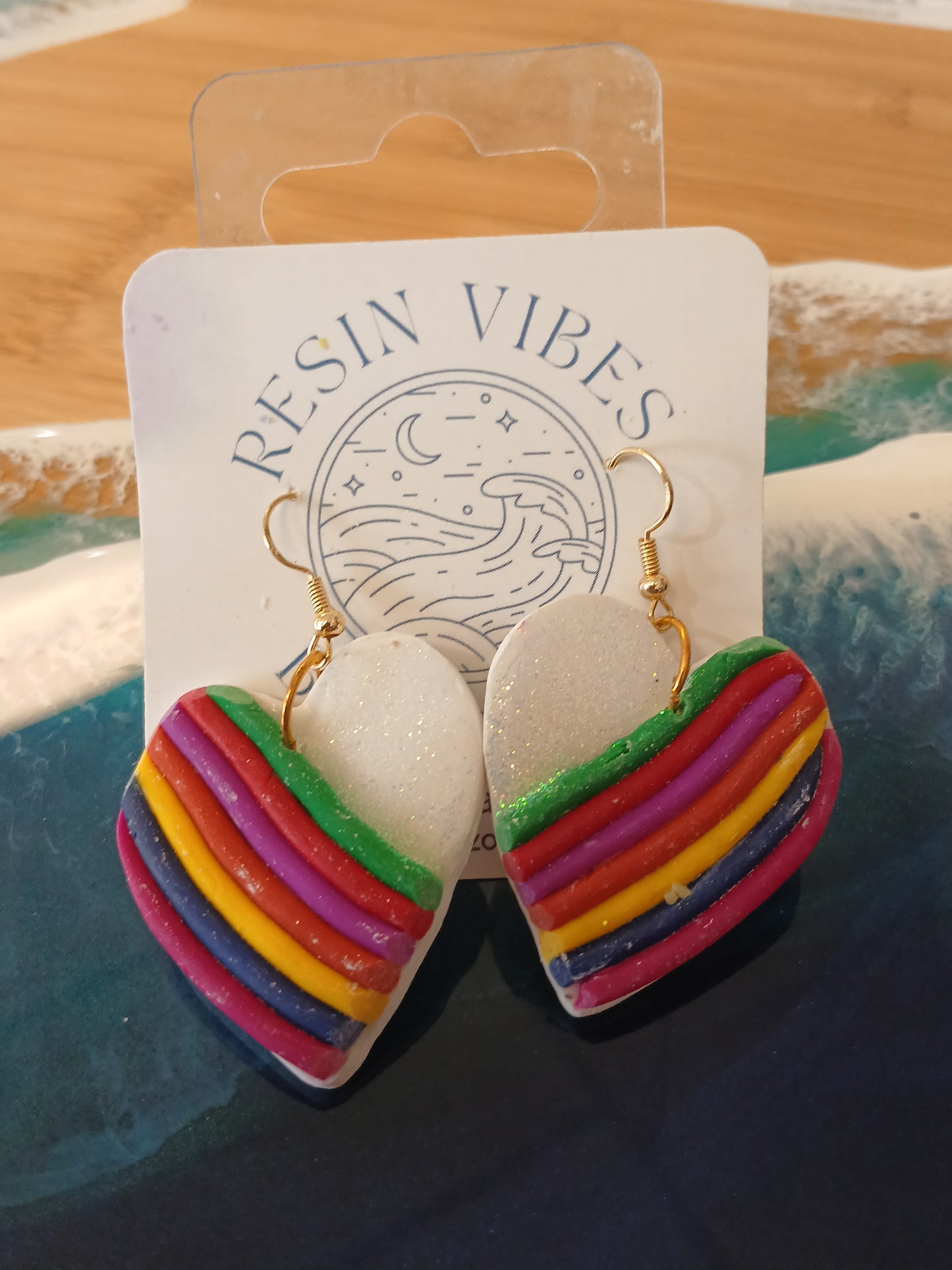 Colorful Heart Earrings