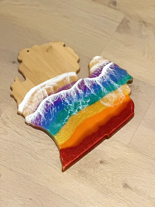 Michigan Mitten Pride Charcuterie Board