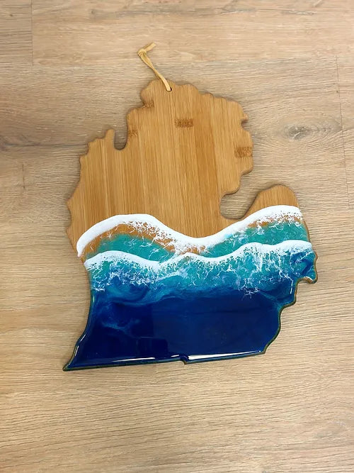 Michigan Mitten Beach Charcuterie Board