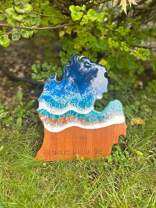 Unsalted & Shark Free Michigan Mitten Charcuterie Board