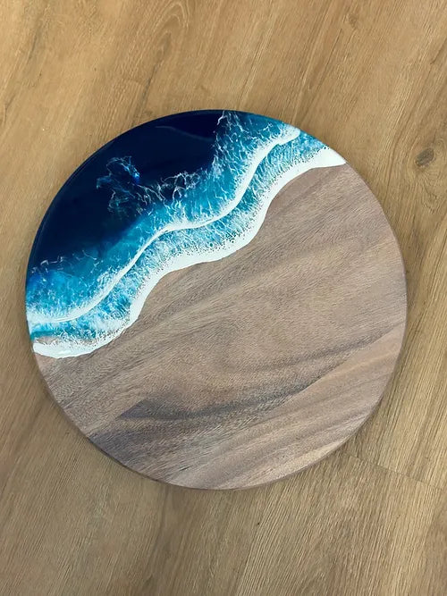 Beach Waves Lazy Susan