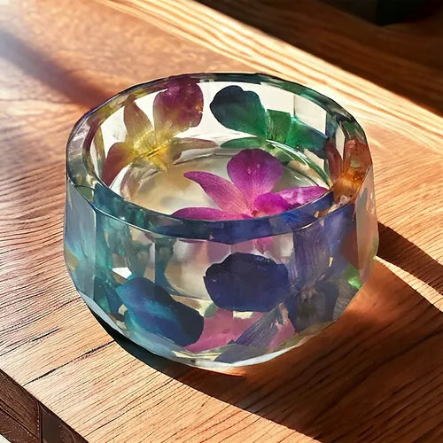 Colorful Orchid Ring Dish