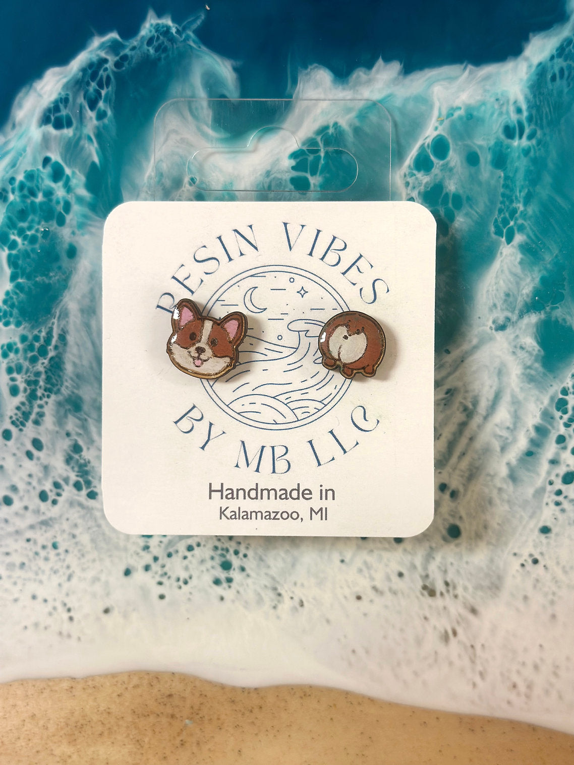 Corgi Butt Mismatched Stud Earrings