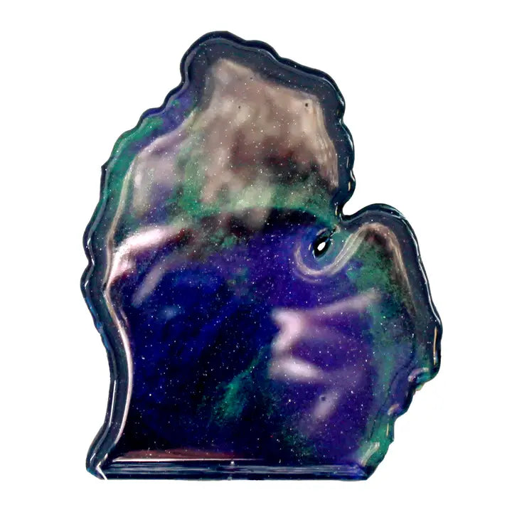 Michigan Mitten Northern Lights Coaster