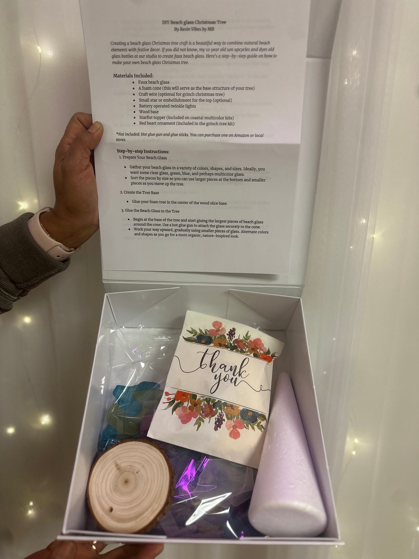 DIY Beach Glass Christmas Tree Kit