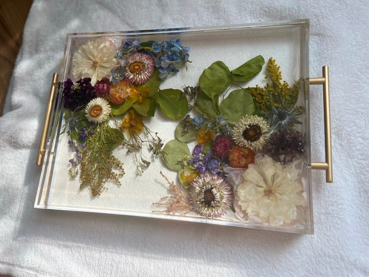 Acrylic Tray Floral Keepsakes