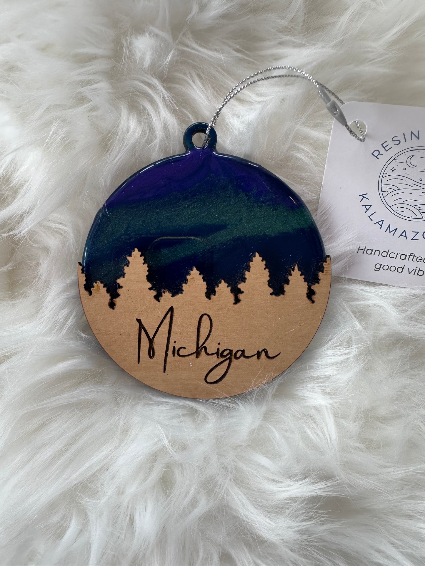 Northern Lights Michigan Ornament