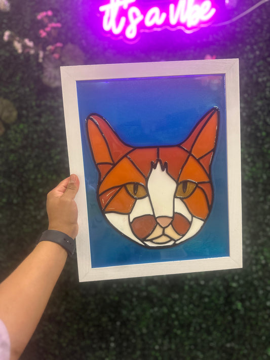 Resin Class: Pet Portraits Faux stained glass