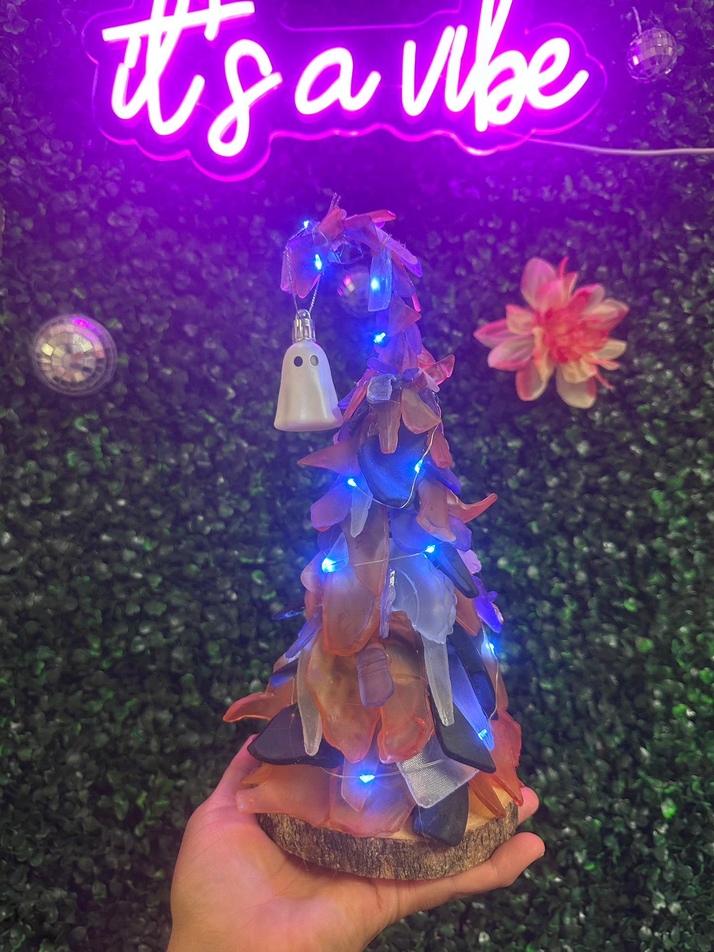 Faux Beach Glass Halloween Trees