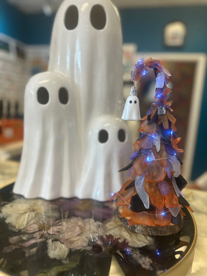 Faux Beach Glass Halloween Trees (October class)