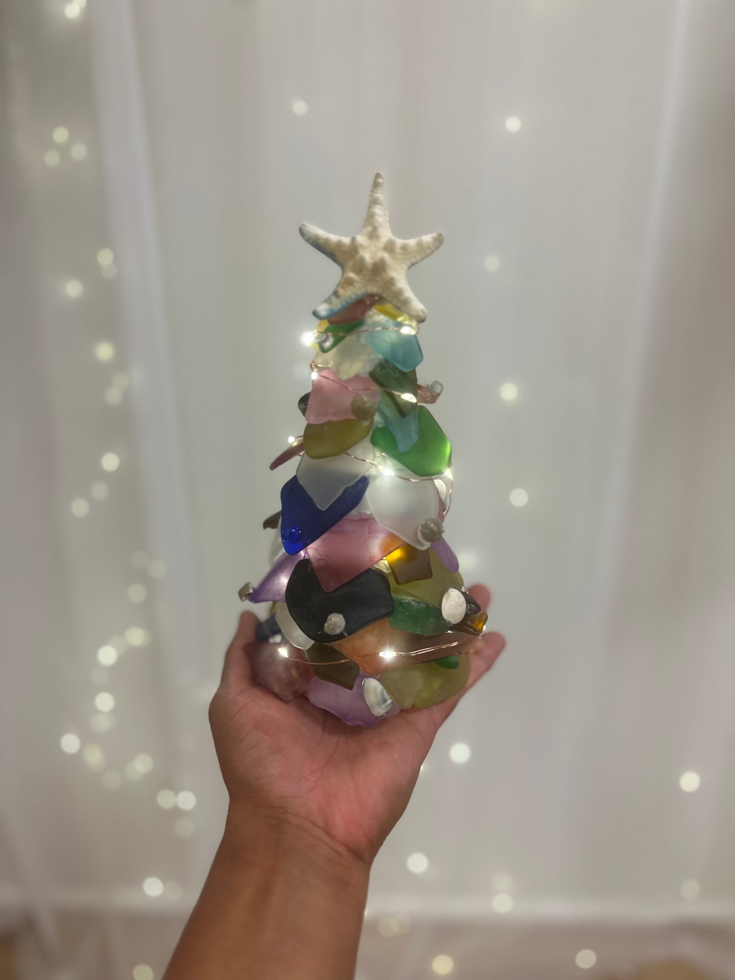 Faux Beach Glass Christmas Trees (November)