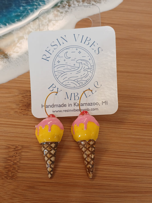 Ice Cream Cone Earrings