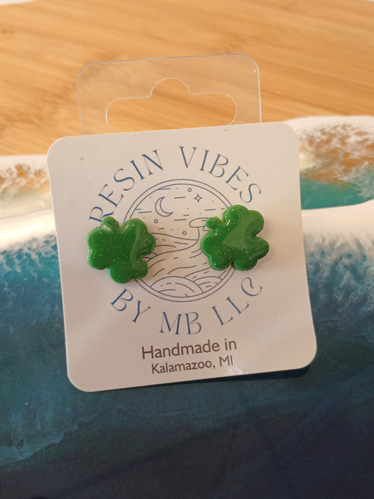 Three Leaf Clover Stud Earrings