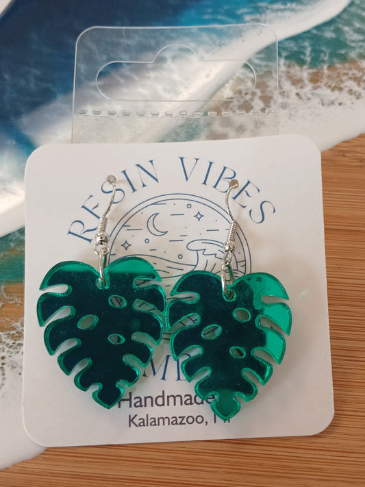 Monstera Leaf Earrings