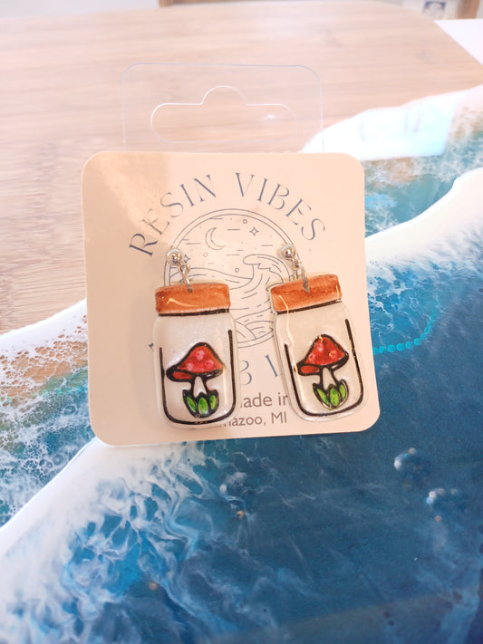 Mushroom Jar Earrings