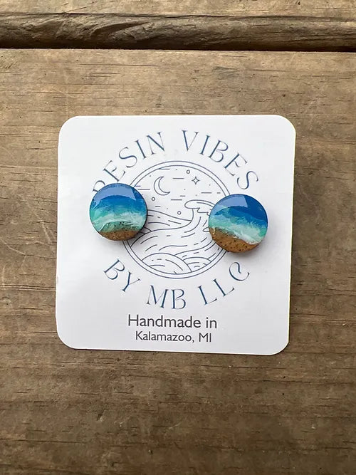 Lake Michigan Sand Stud Earrings