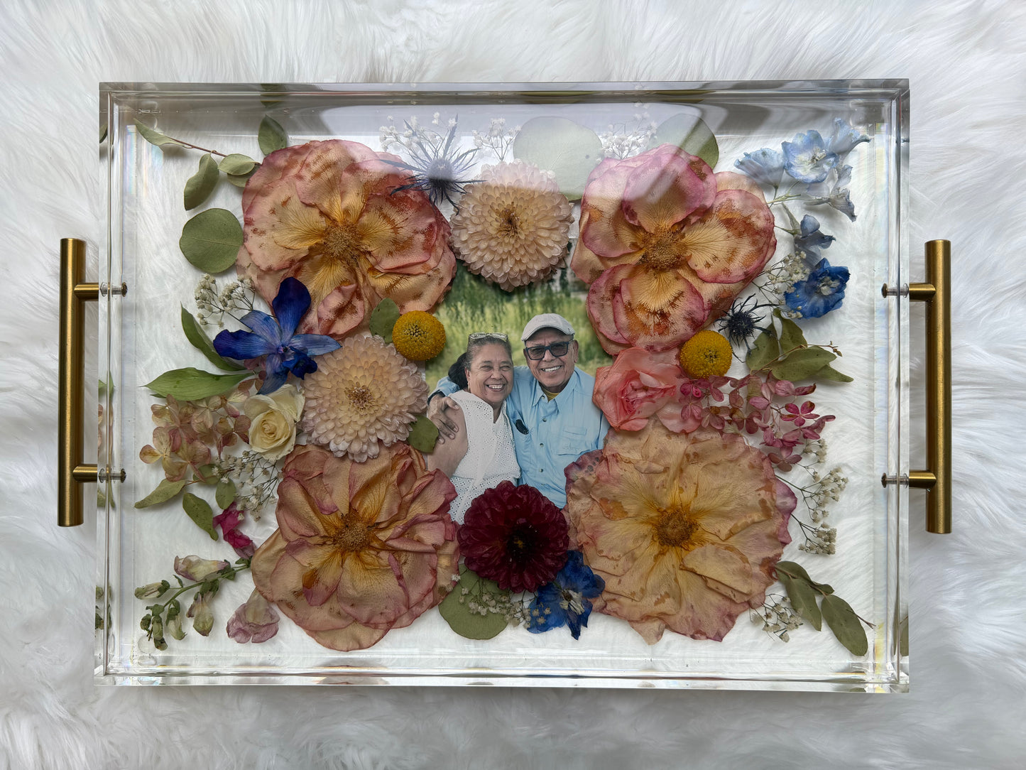 Acrylic Tray Floral Keepsakes