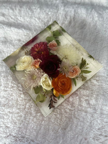 Square Floral Keepsakes