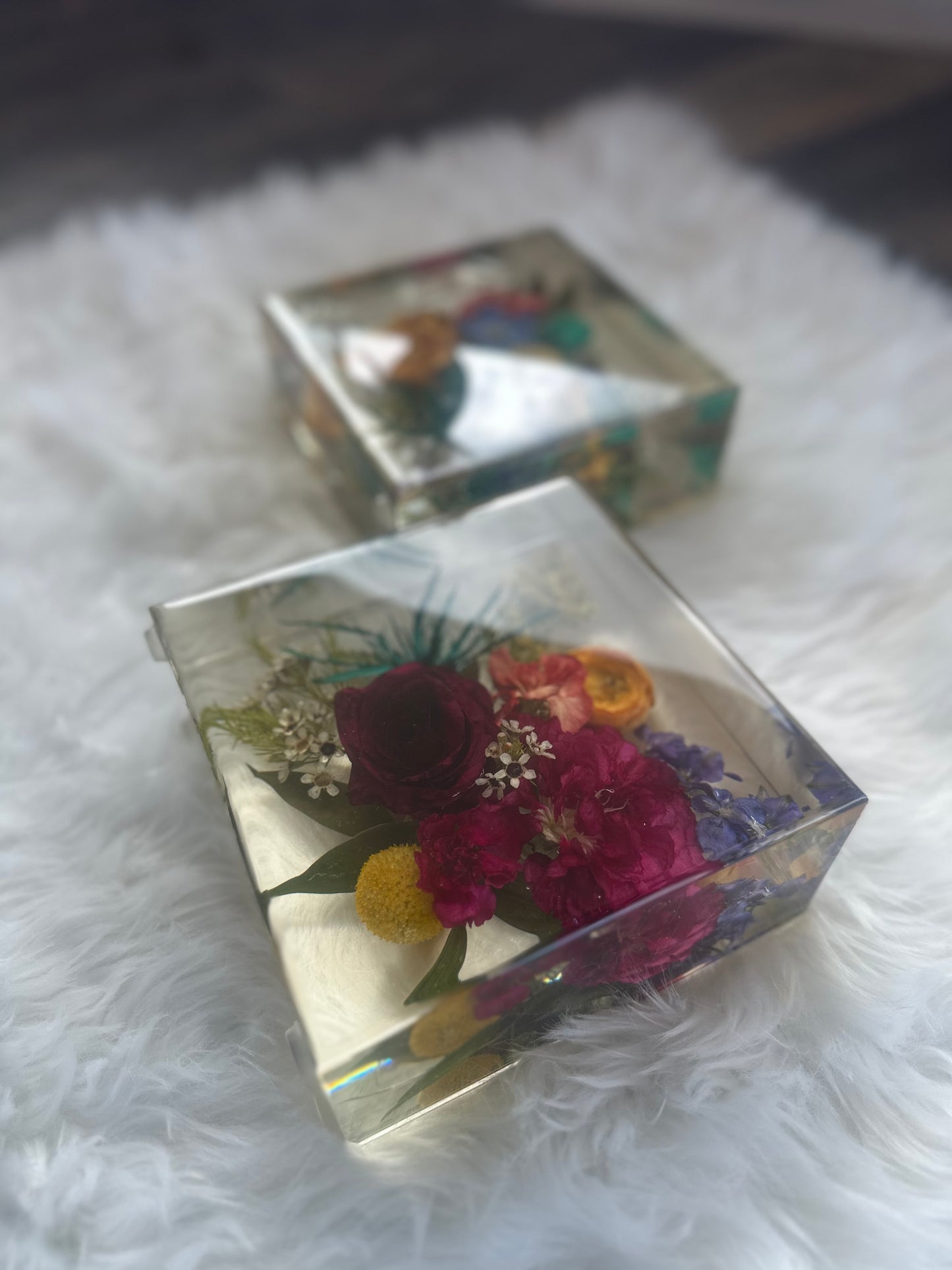 Square Floral Keepsakes