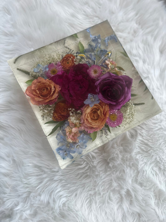 Square Floral Keepsakes