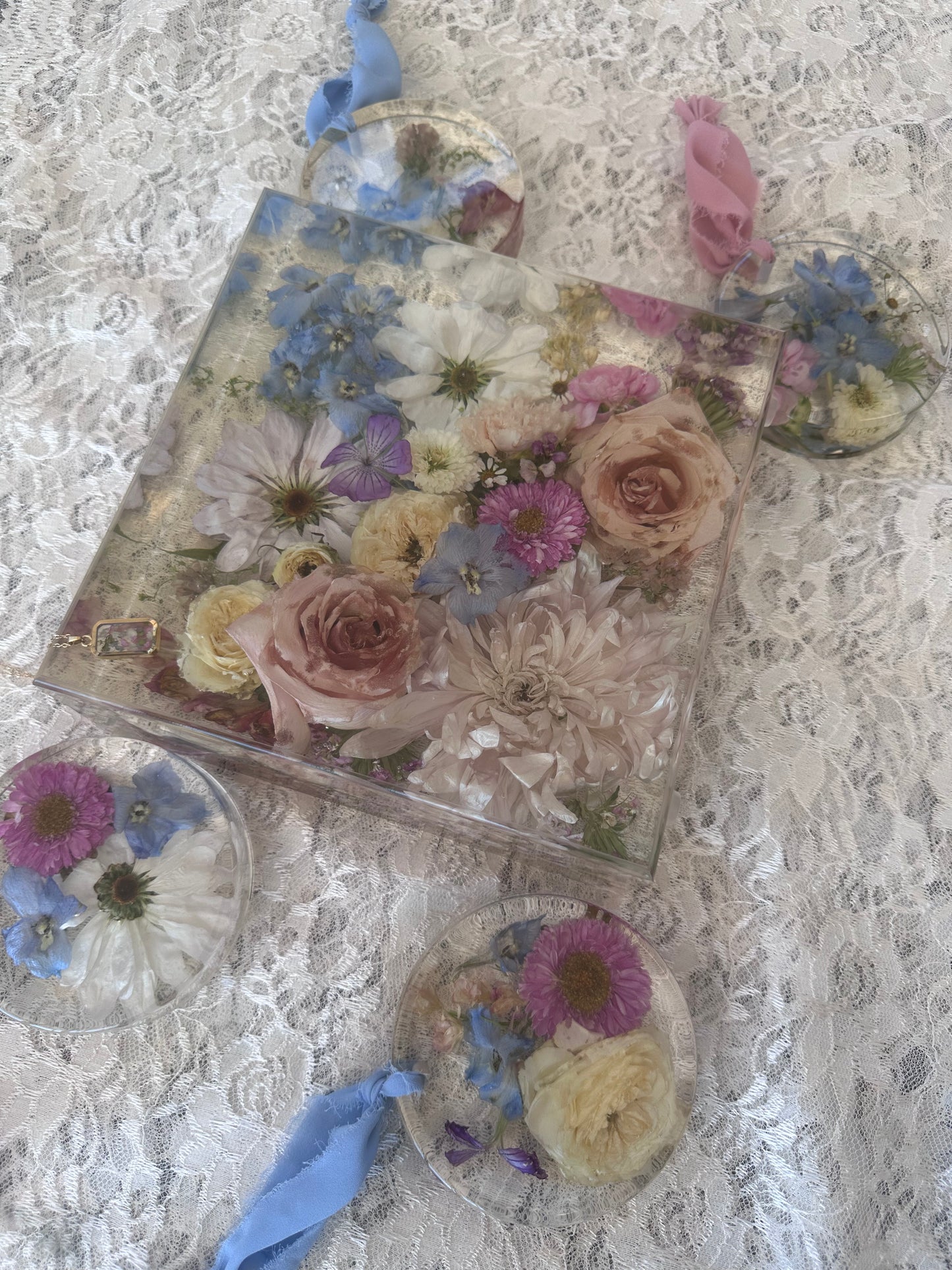 Square Floral Keepsakes