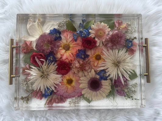 Acrylic Tray Floral Keepsakes