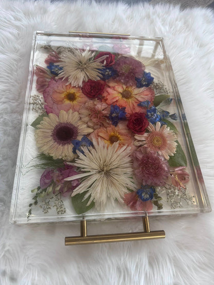 Acrylic Tray Floral Keepsakes
