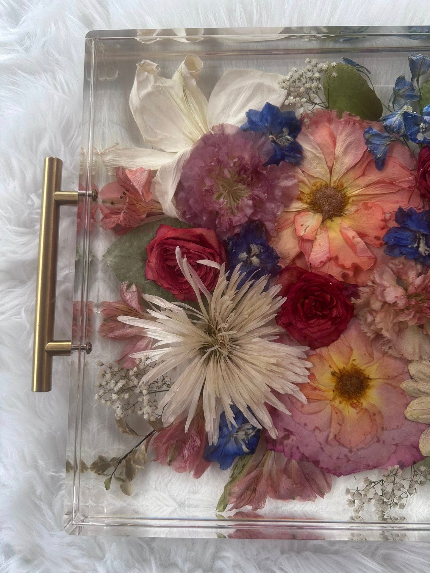 Acrylic Tray Floral Keepsakes